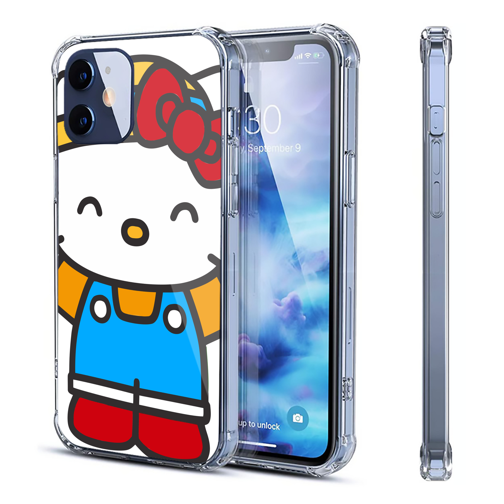 （画像用） Hello Kitty ハローキティ 【iPhone 12シリーズ対応】透明スマホケース（クリアソフトケース）